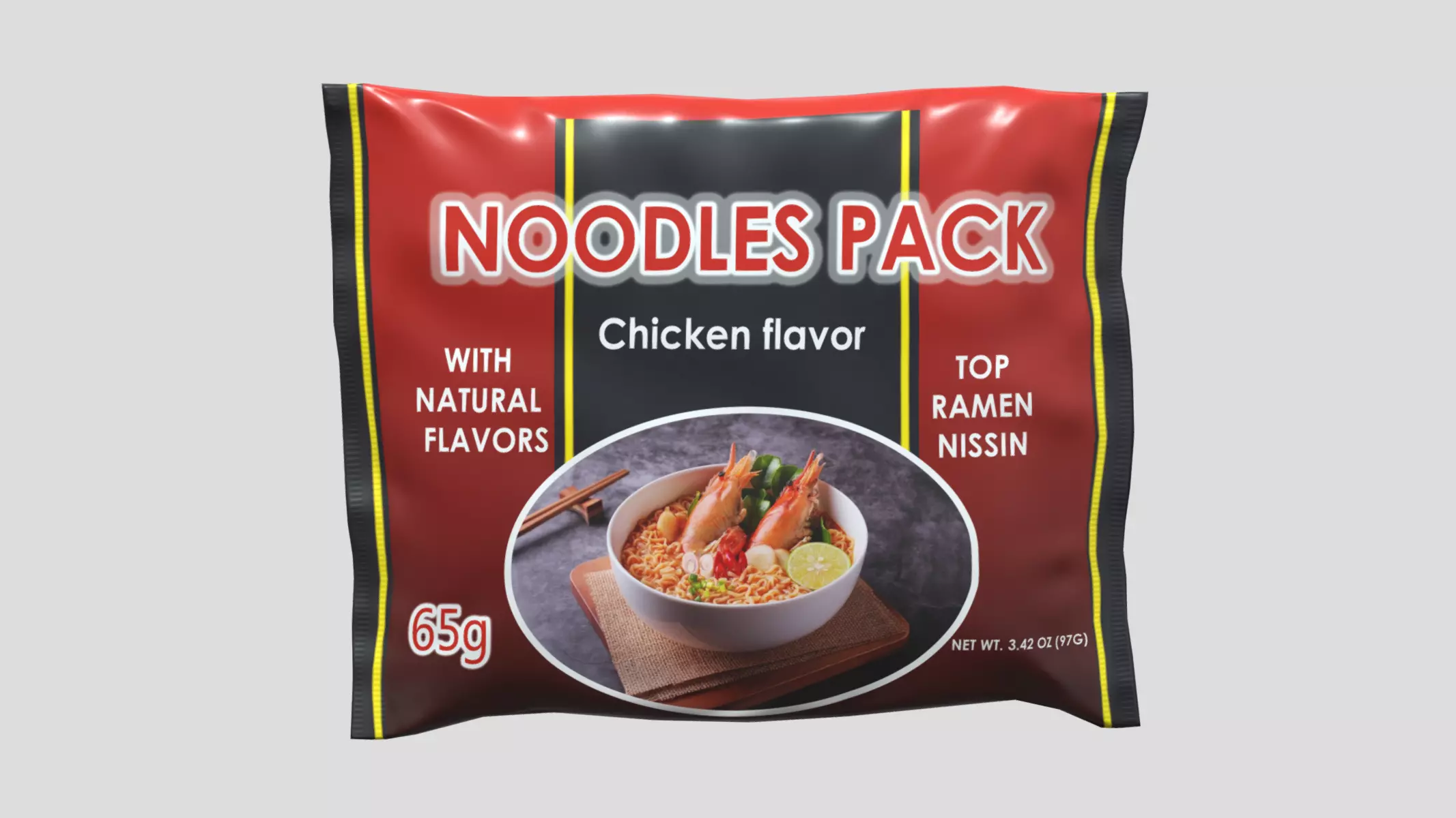Noodles Pack 01 Low Poly Low-poly 3D model_0