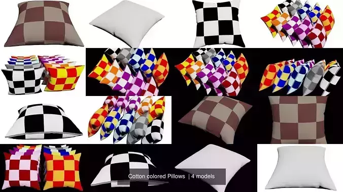 Cotton colored Pillows 