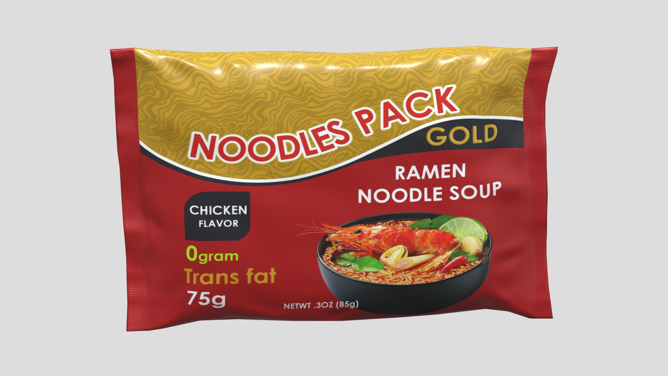 Noodles Pack 02 Low Poly Low-poly 3D model_4