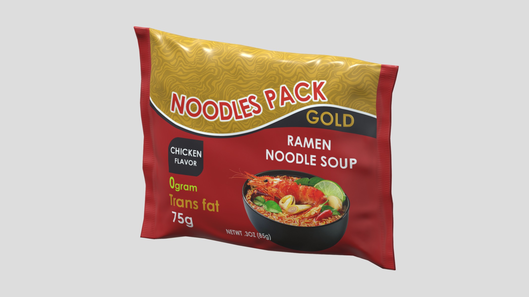 Noodles Pack 02 Low Poly Low-poly 3D model_2