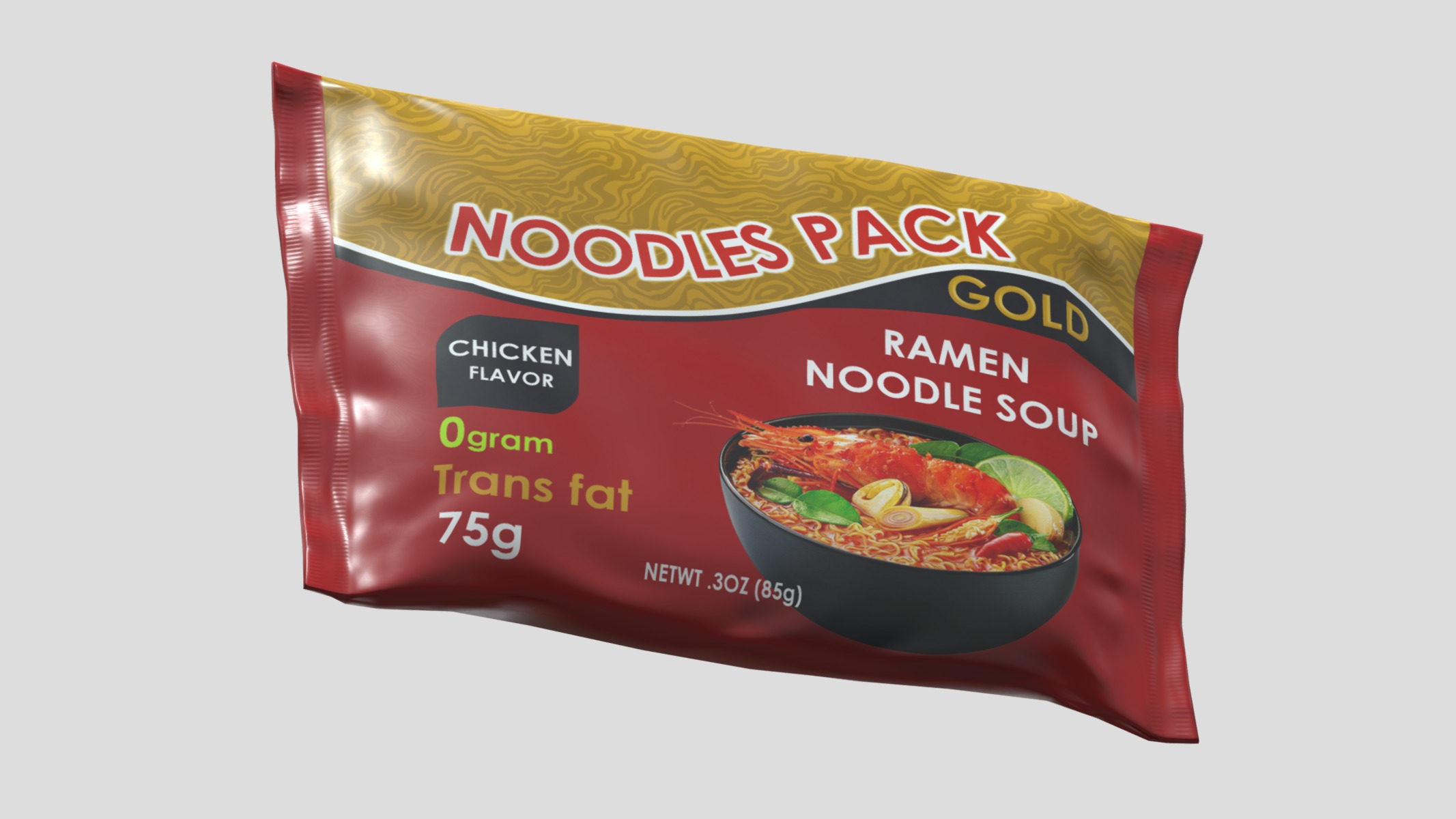 Noodles Pack 02 Low Poly Low-poly 3D model_6