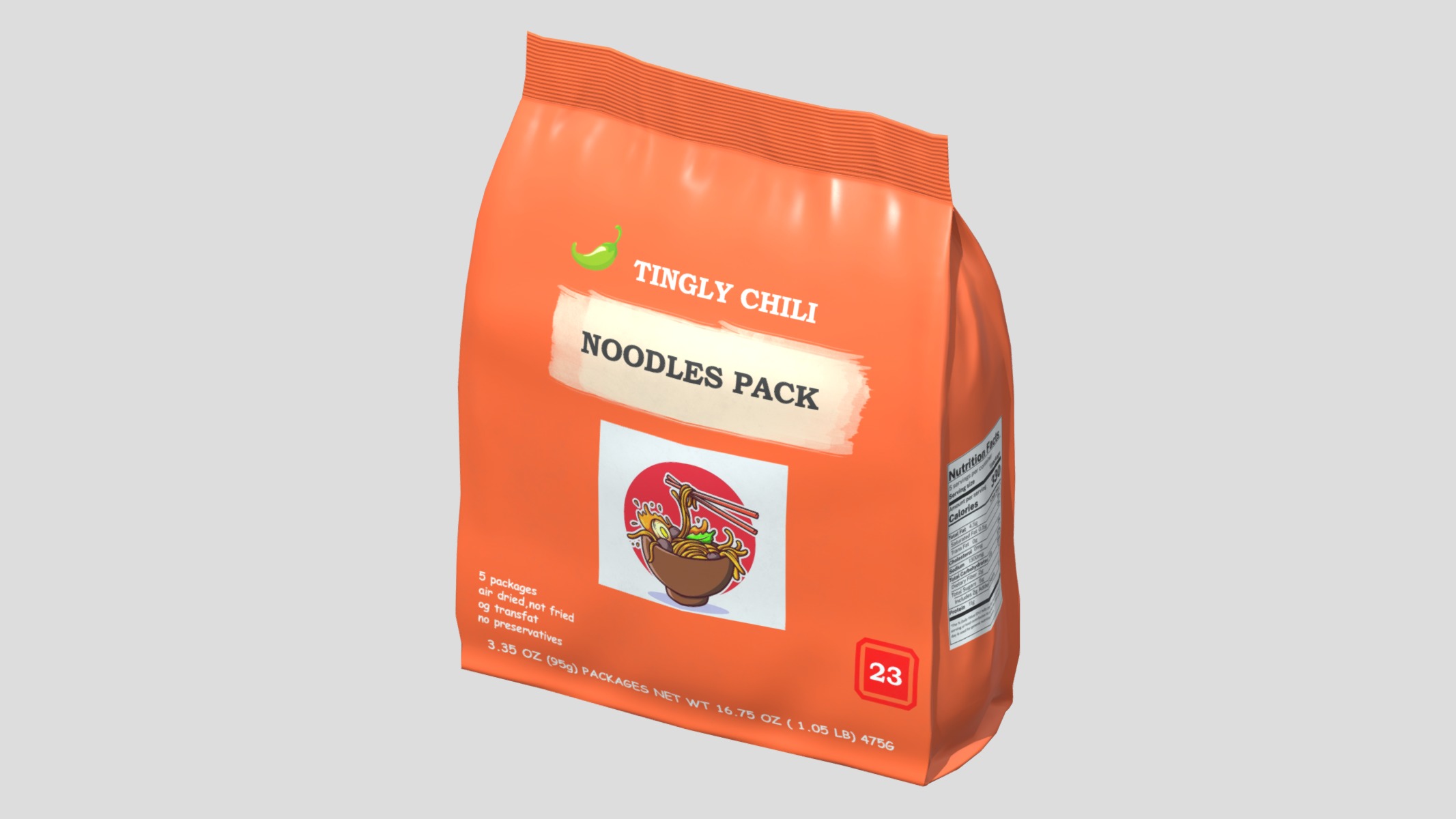 Noodles Pack 03 Low Poly Low-poly 3D model_6