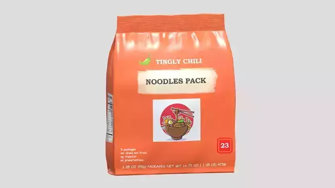 Noodles Pack 03 Low Poly Low-poly 3D model