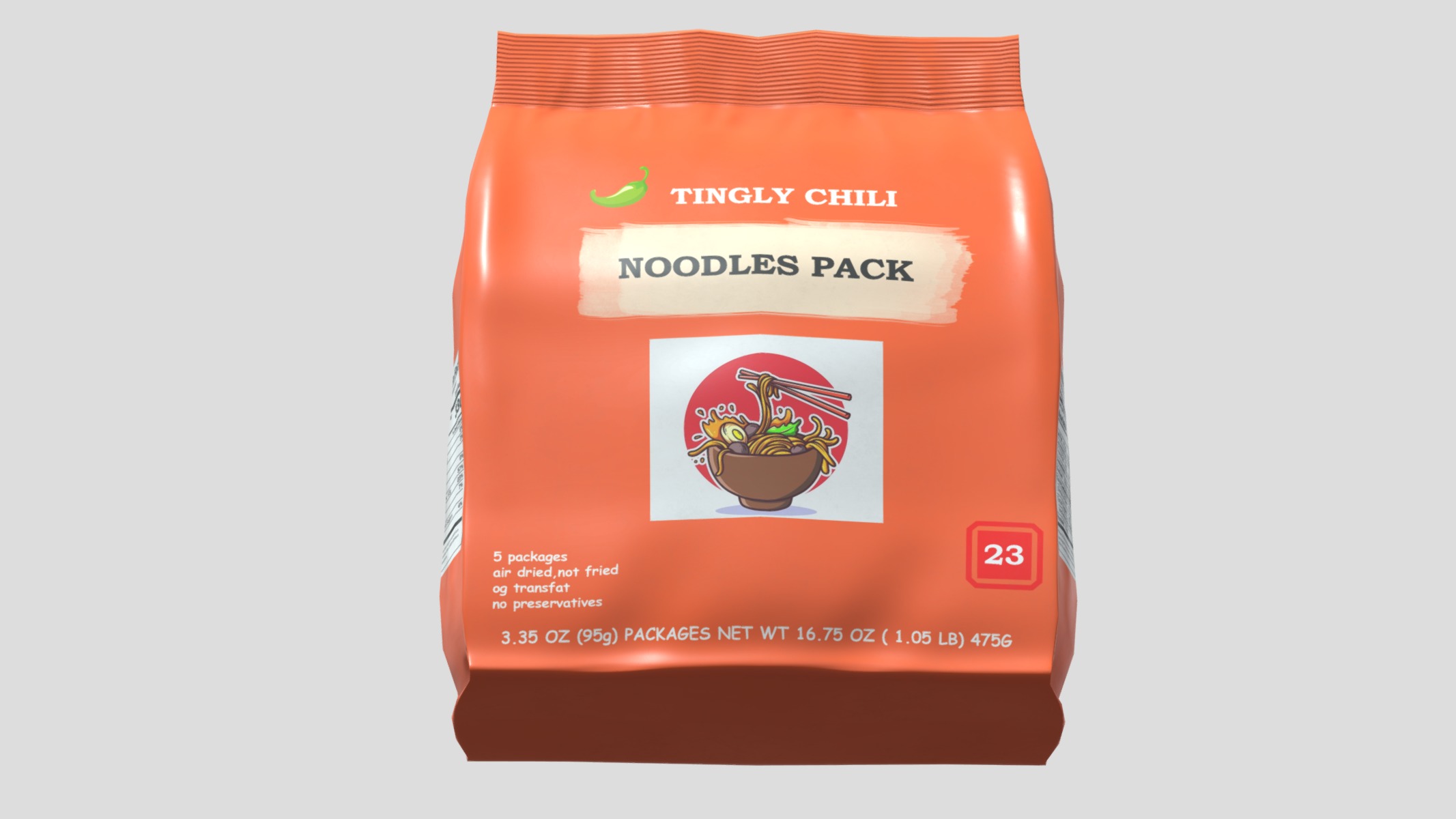 Noodles Pack 03 Low Poly Low-poly 3D model_10