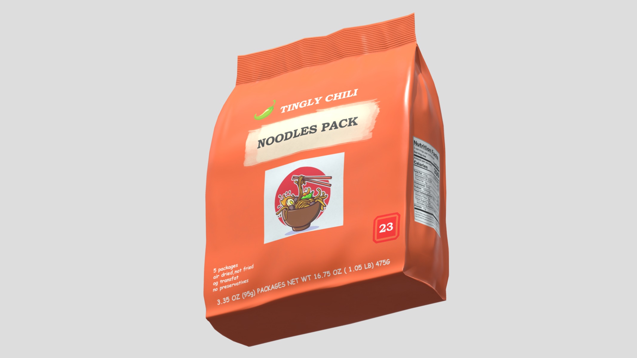Noodles Pack 03 Low Poly Low-poly 3D model_8