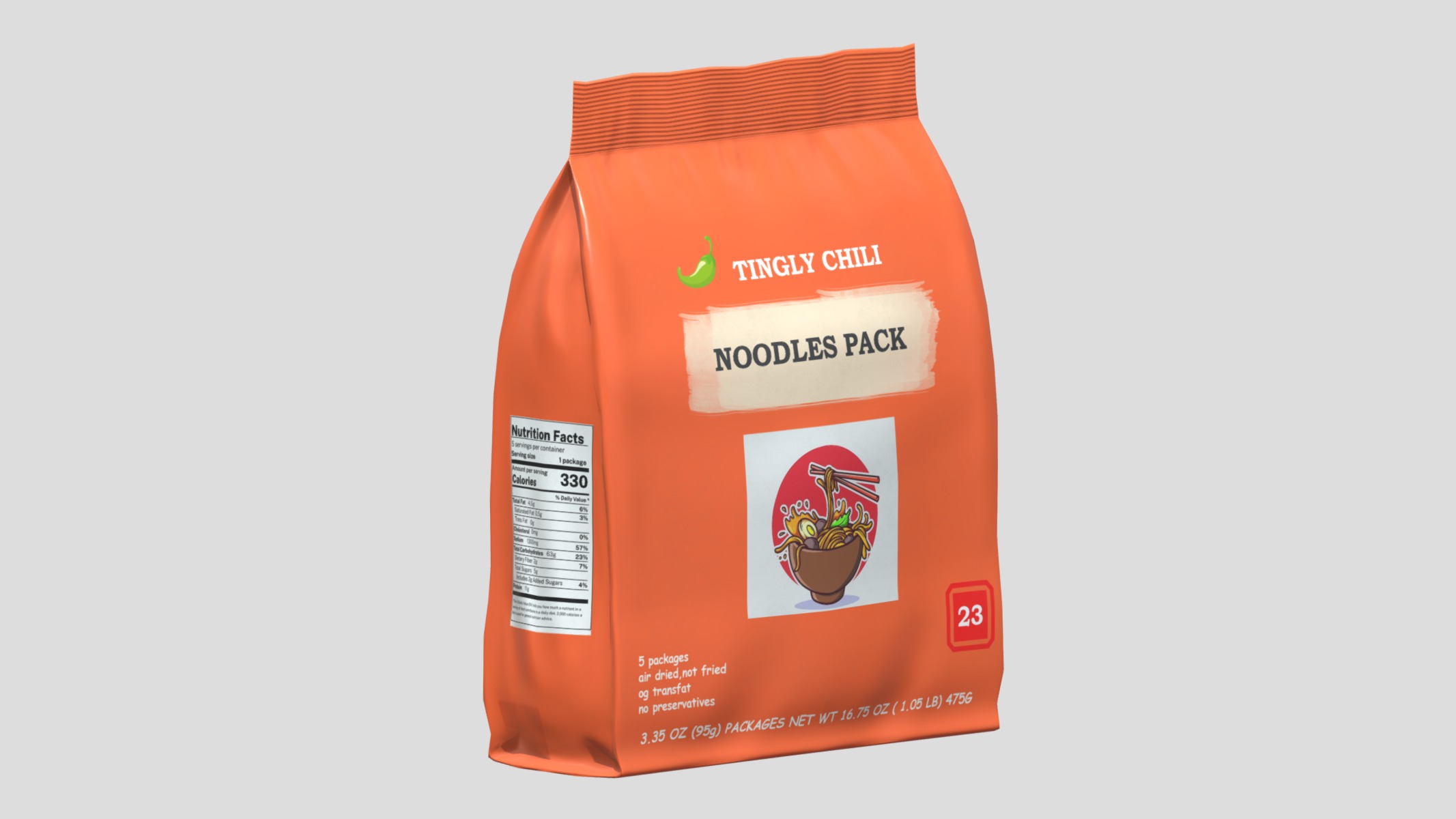 Noodles Pack 03 Low Poly Low-poly 3D model_2
