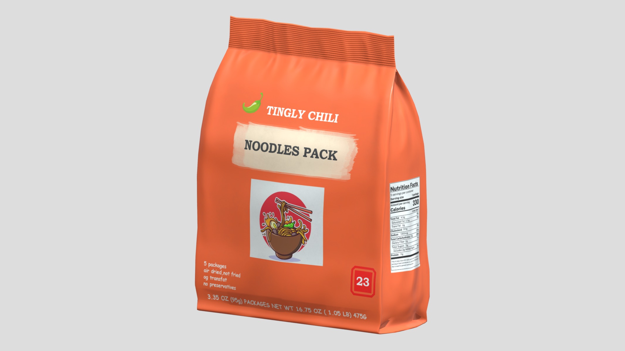 Noodles Pack 03 Low Poly Low-poly 3D model_4