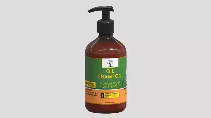 Oil Shampoo Low Poly Low-poly 3D model