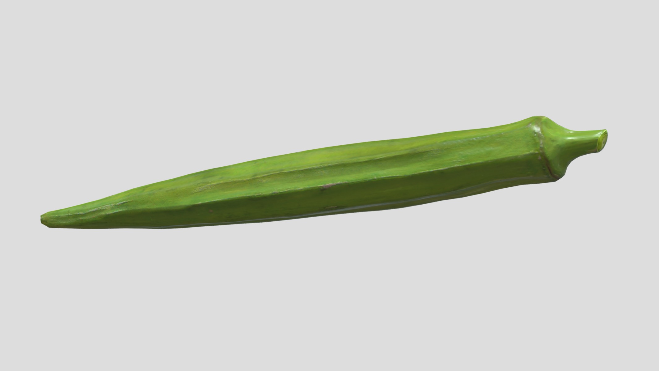 Okra Low Poly Low-poly 3D model_8
