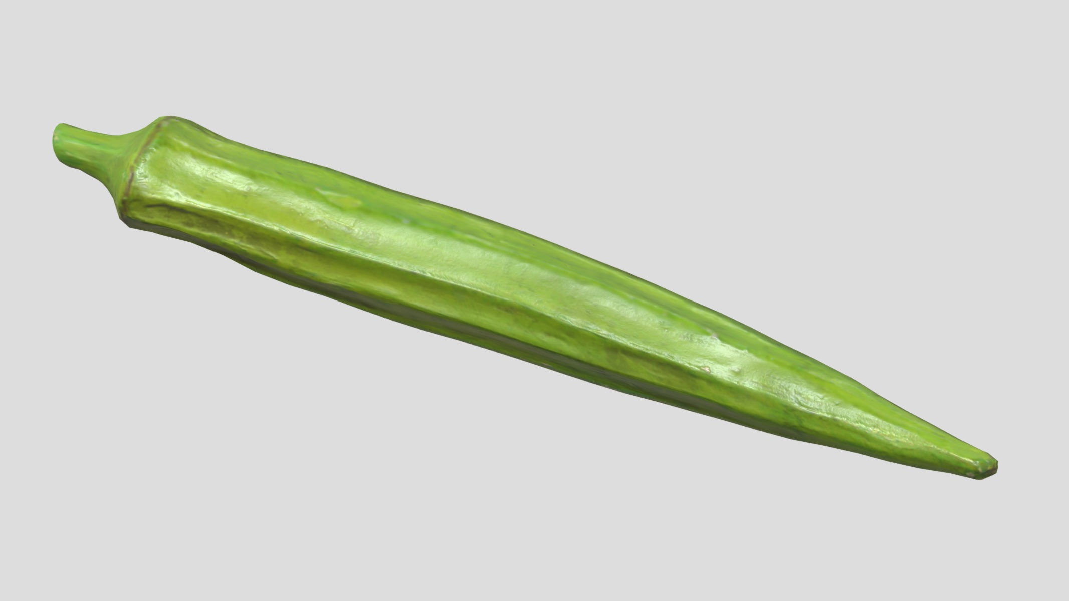 Okra Low Poly Low-poly 3D model_4