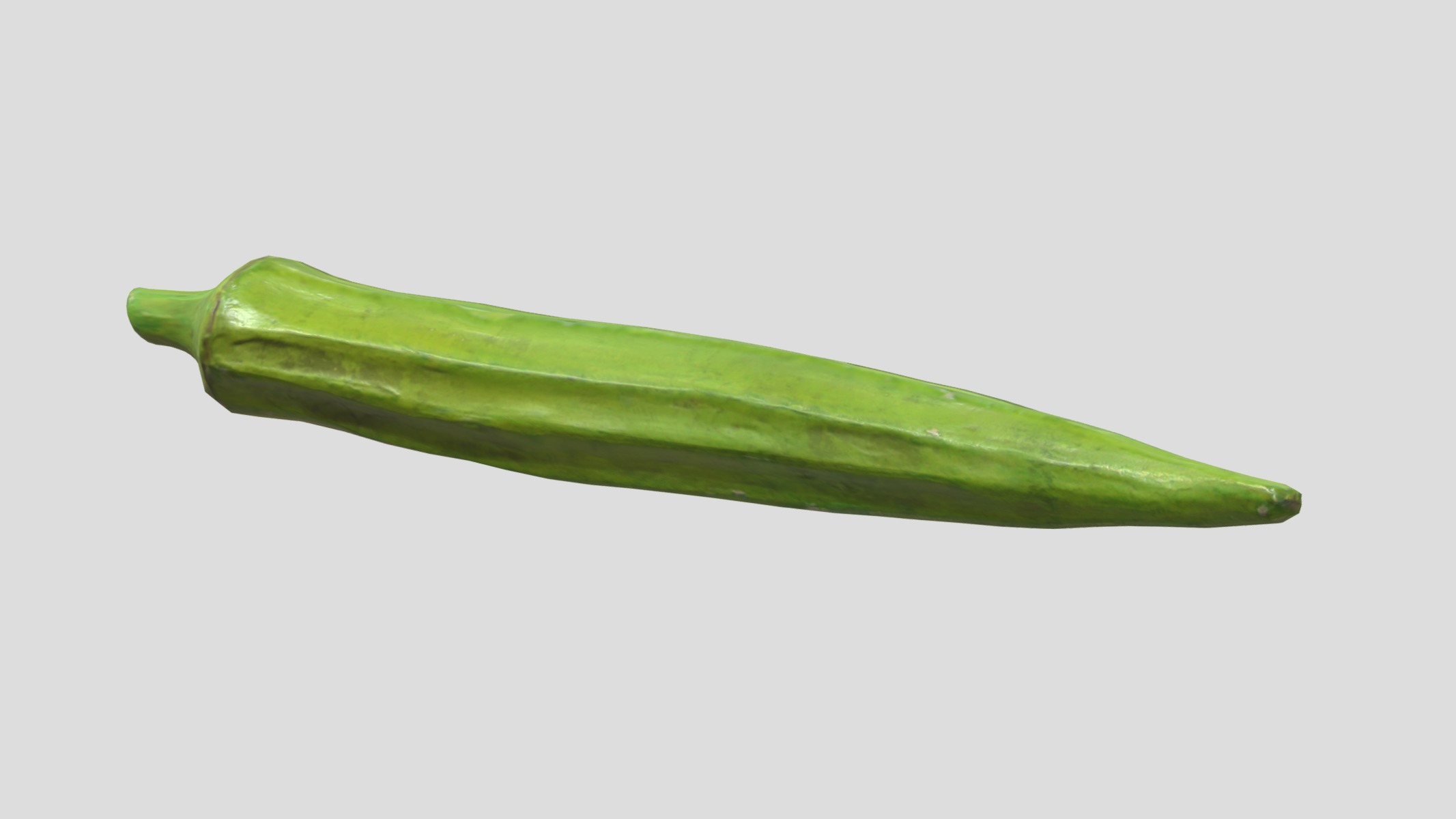 Okra Low Poly Low-poly 3D model_2
