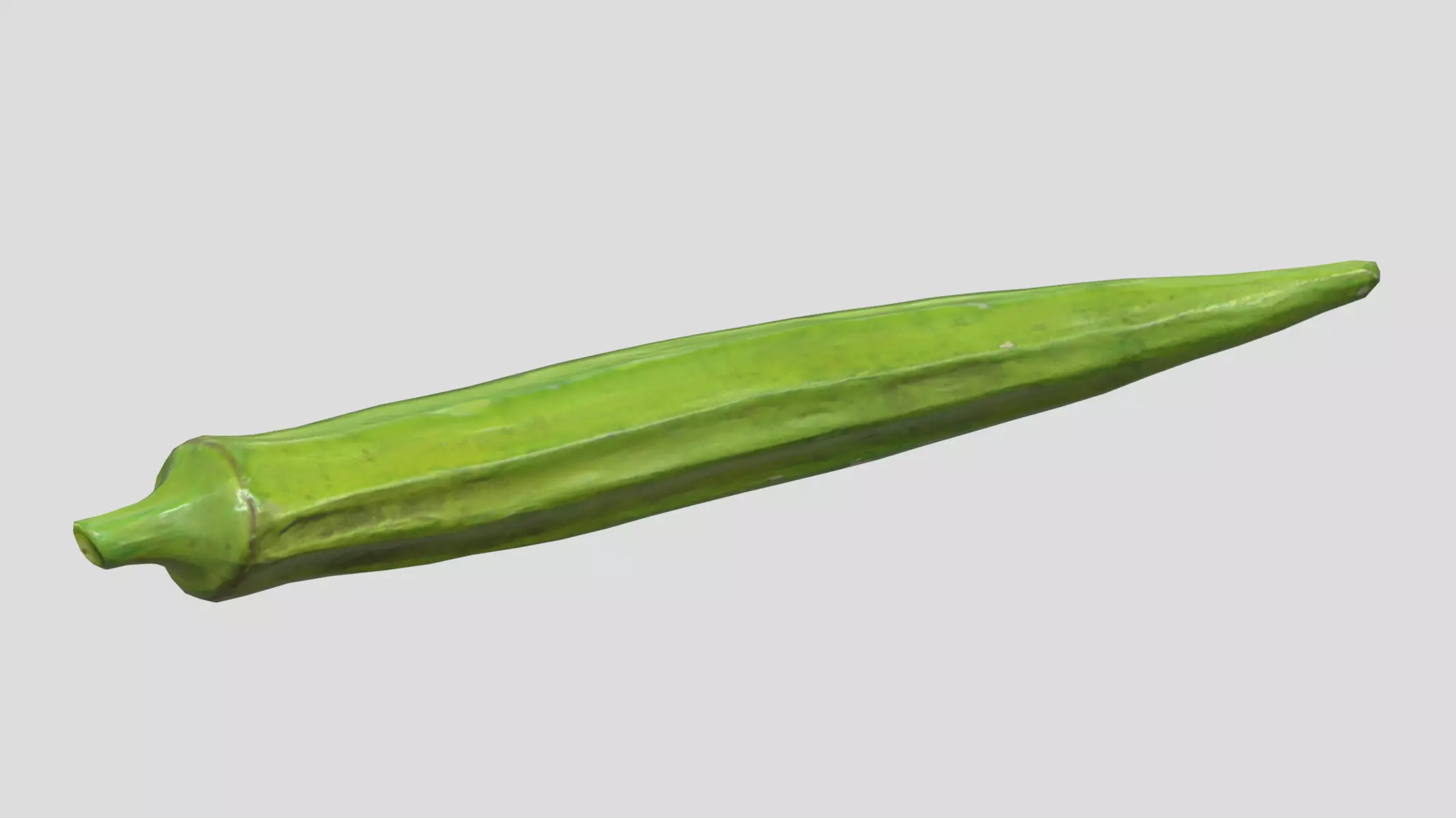 Okra Low Poly Low-poly 3D model_0