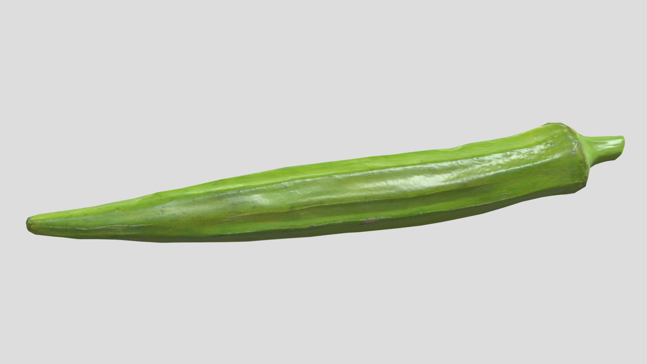 Okra Low Poly Low-poly 3D model_10