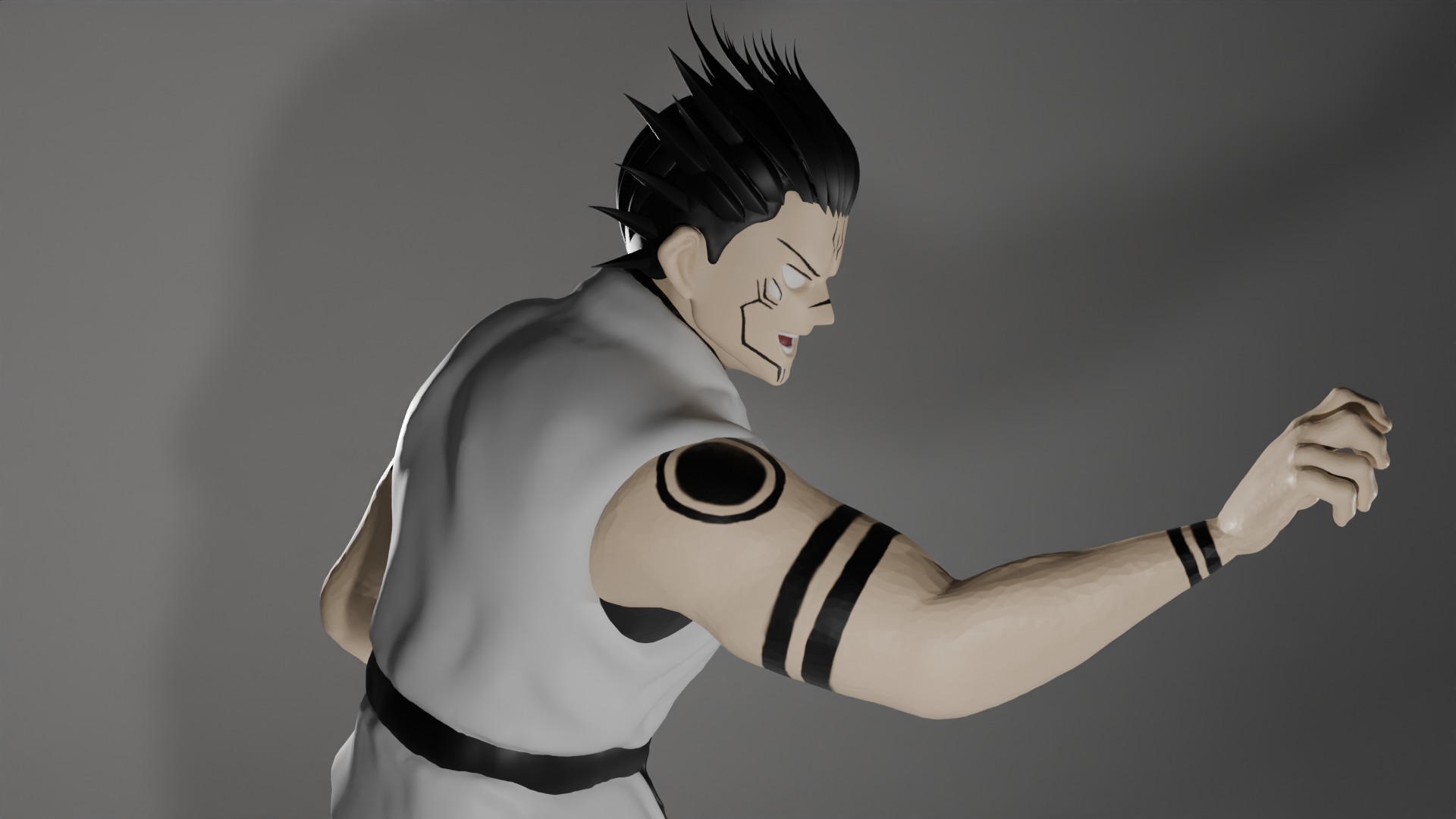 Ryomen Sukuna Megumi form figure - Jujutsu Kaisen  3D print model_3