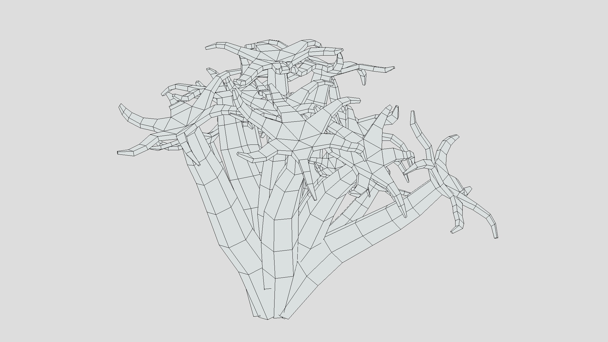 Organ Pipe Coral Low Poly Low-poly 3D model_1