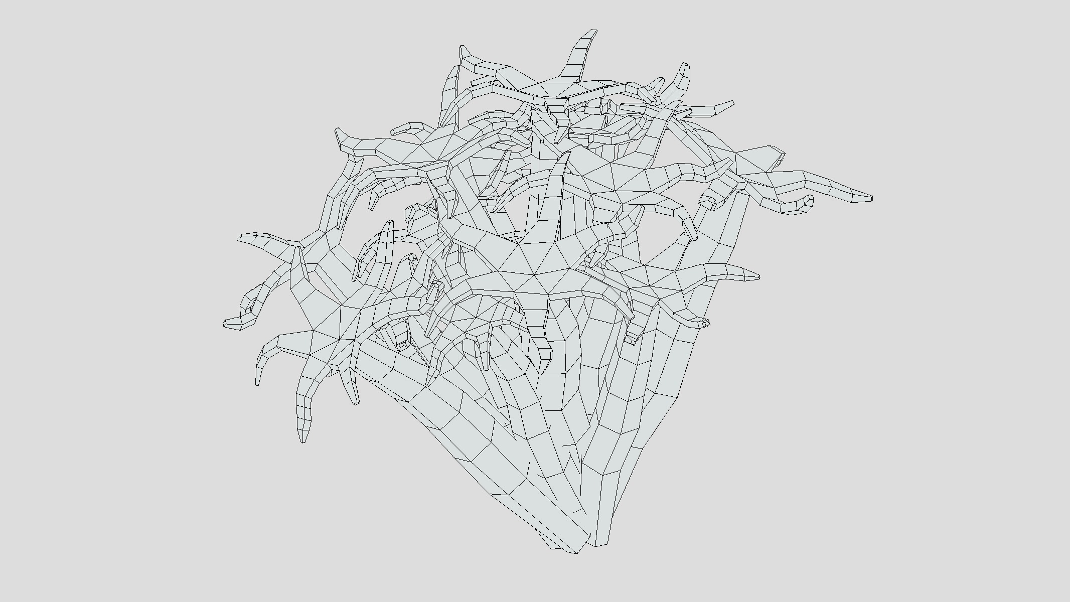 Organ Pipe Coral Low Poly Low-poly 3D model_11