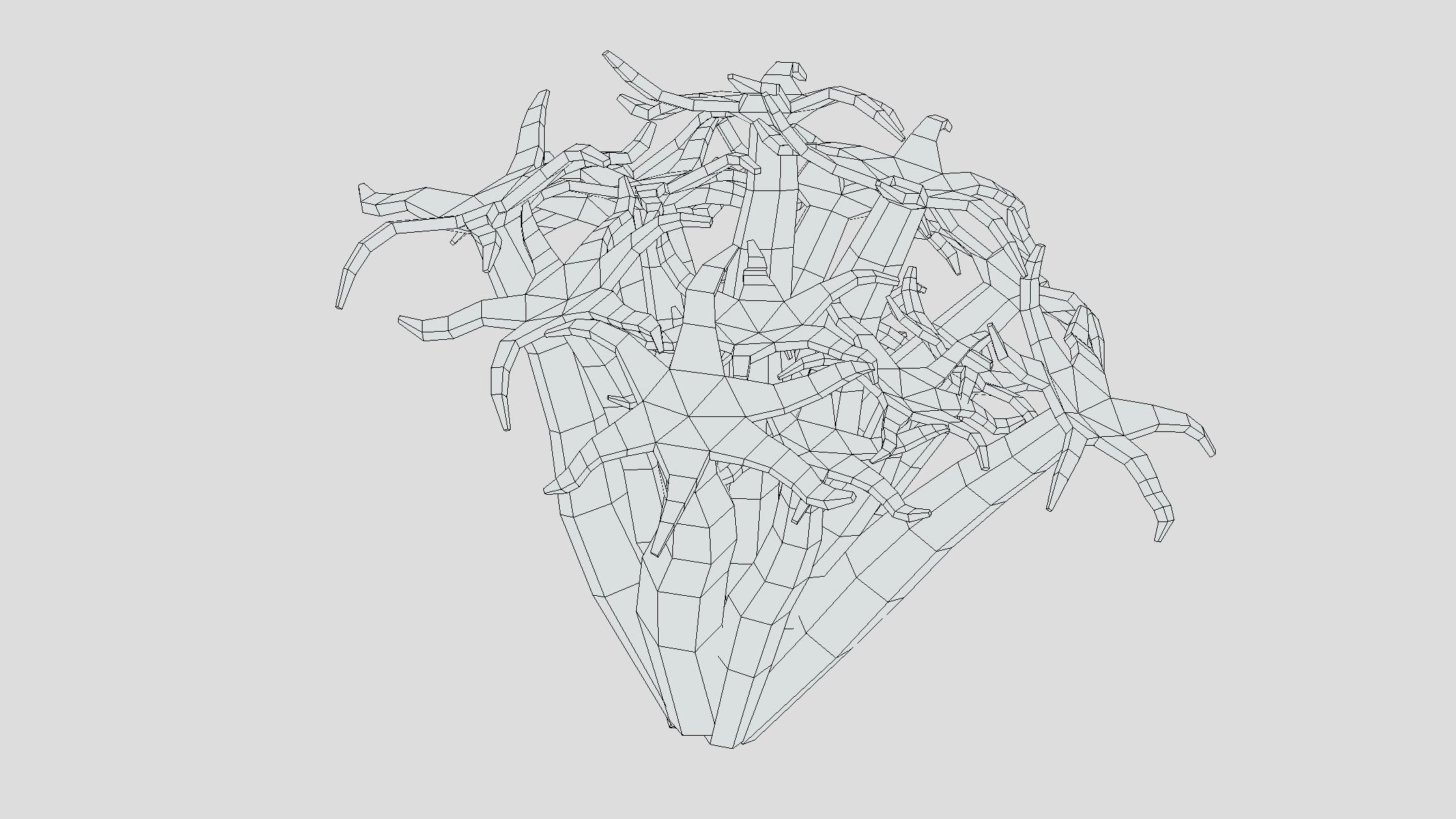 Organ Pipe Coral Low Poly Low-poly 3D model_7