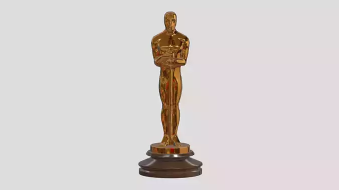 Oscar Award Gold Shiny Low Poly
