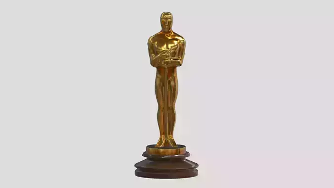 Oscar Award Low Poly Gold