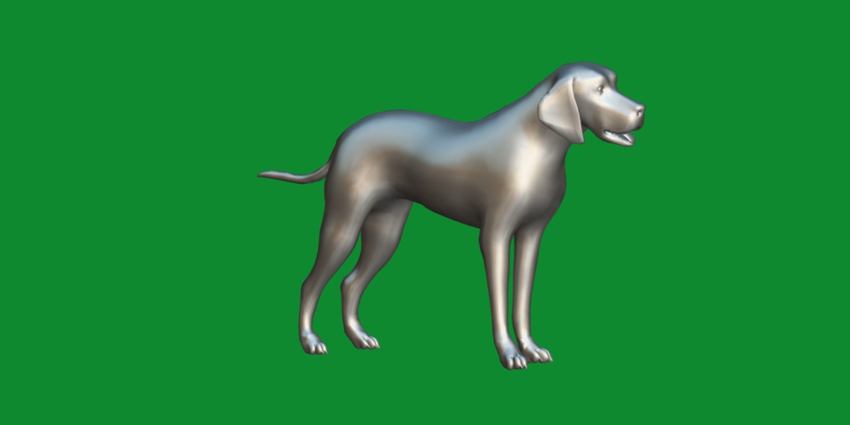 American Foxhound Dog Low-poly 3D model_7