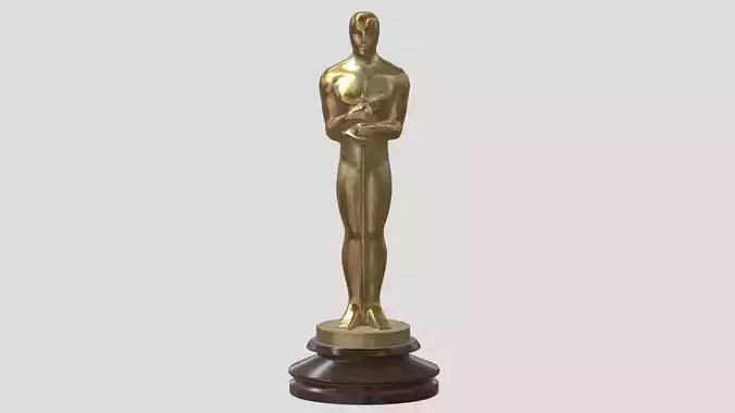 Oscar Award Low Poly Gold Matte