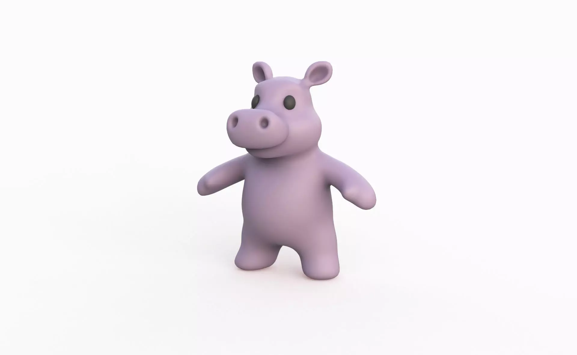 Little animal baby - Hippo cute - Character010 Low-poly 3D model