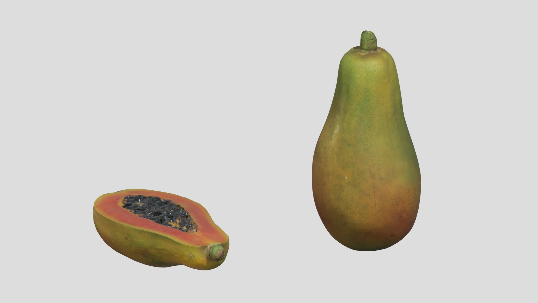 Papaya Low Poly Low-poly 3D model_6