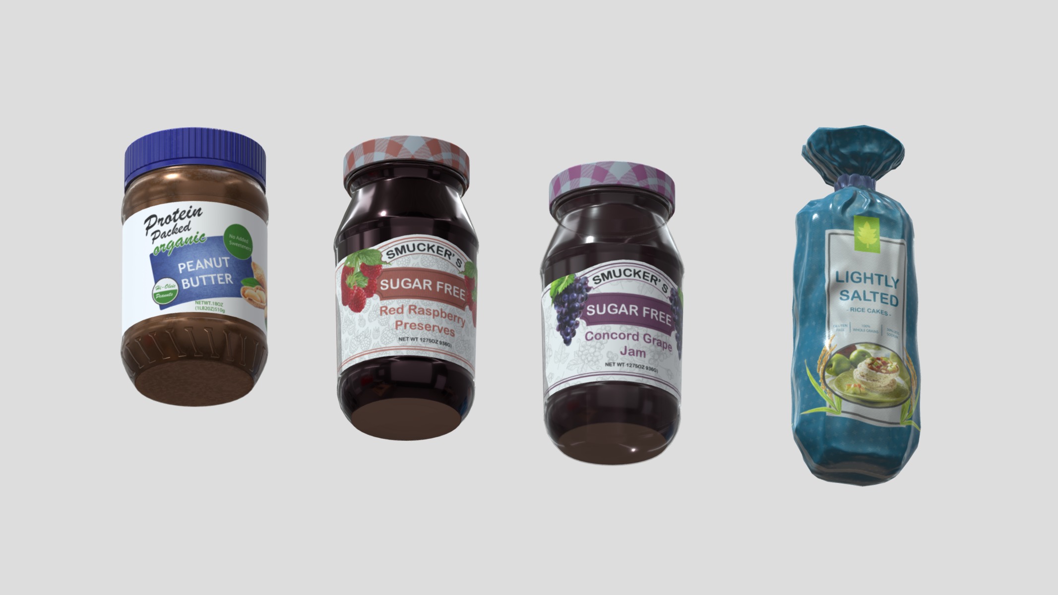 Peanut Butter Low Poly Low-poly 3D model_10