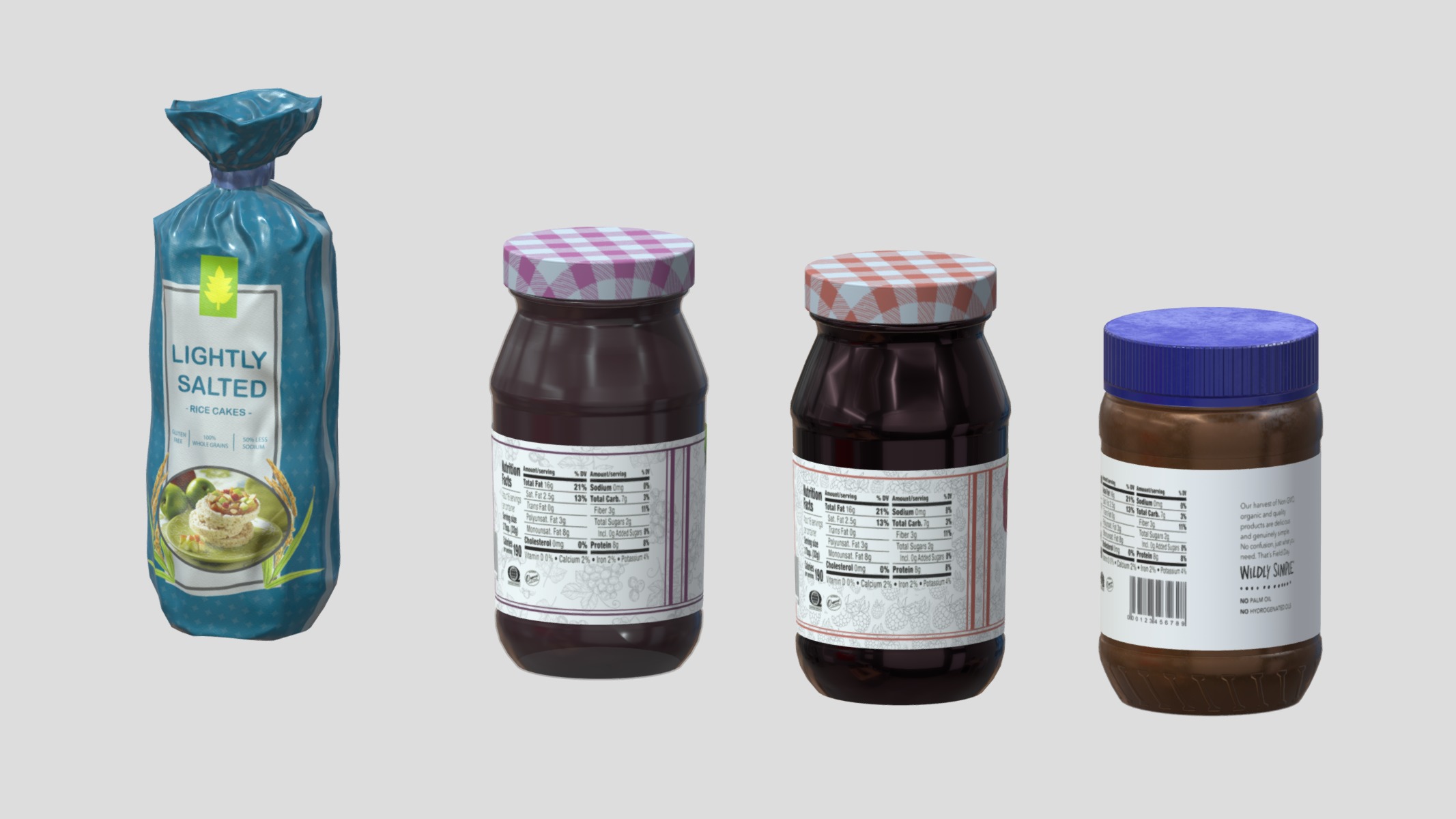 Peanut Butter Low Poly Low-poly 3D model_6