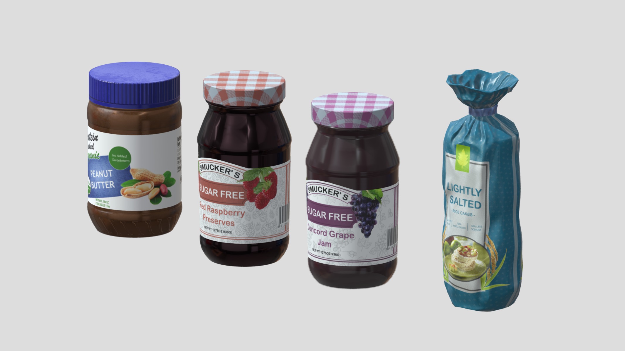 Peanut Butter Low Poly Low-poly 3D model_4