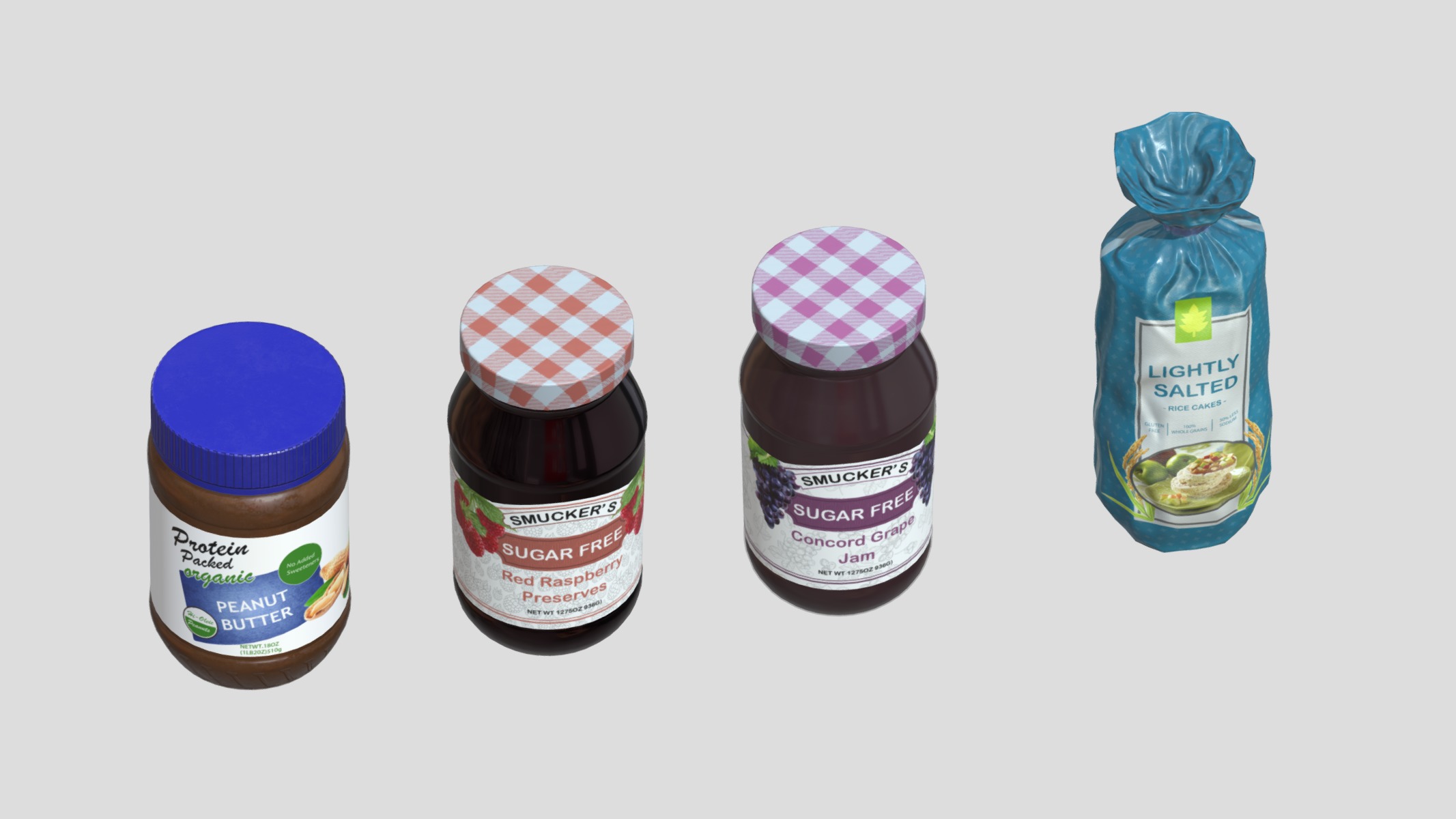 Peanut Butter Low Poly Low-poly 3D model_8