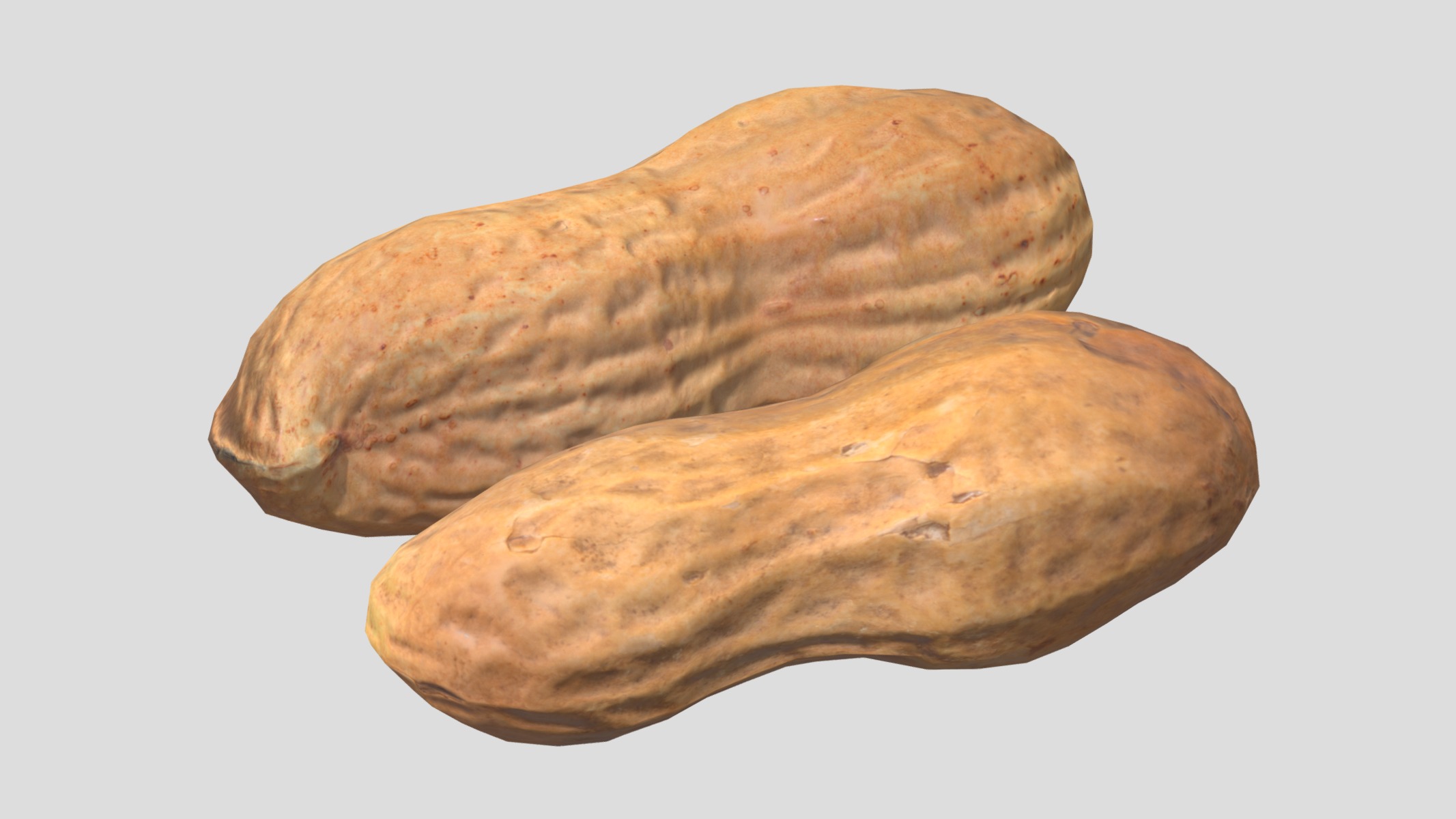 Peanut Low Poly Low-poly 3D model_6