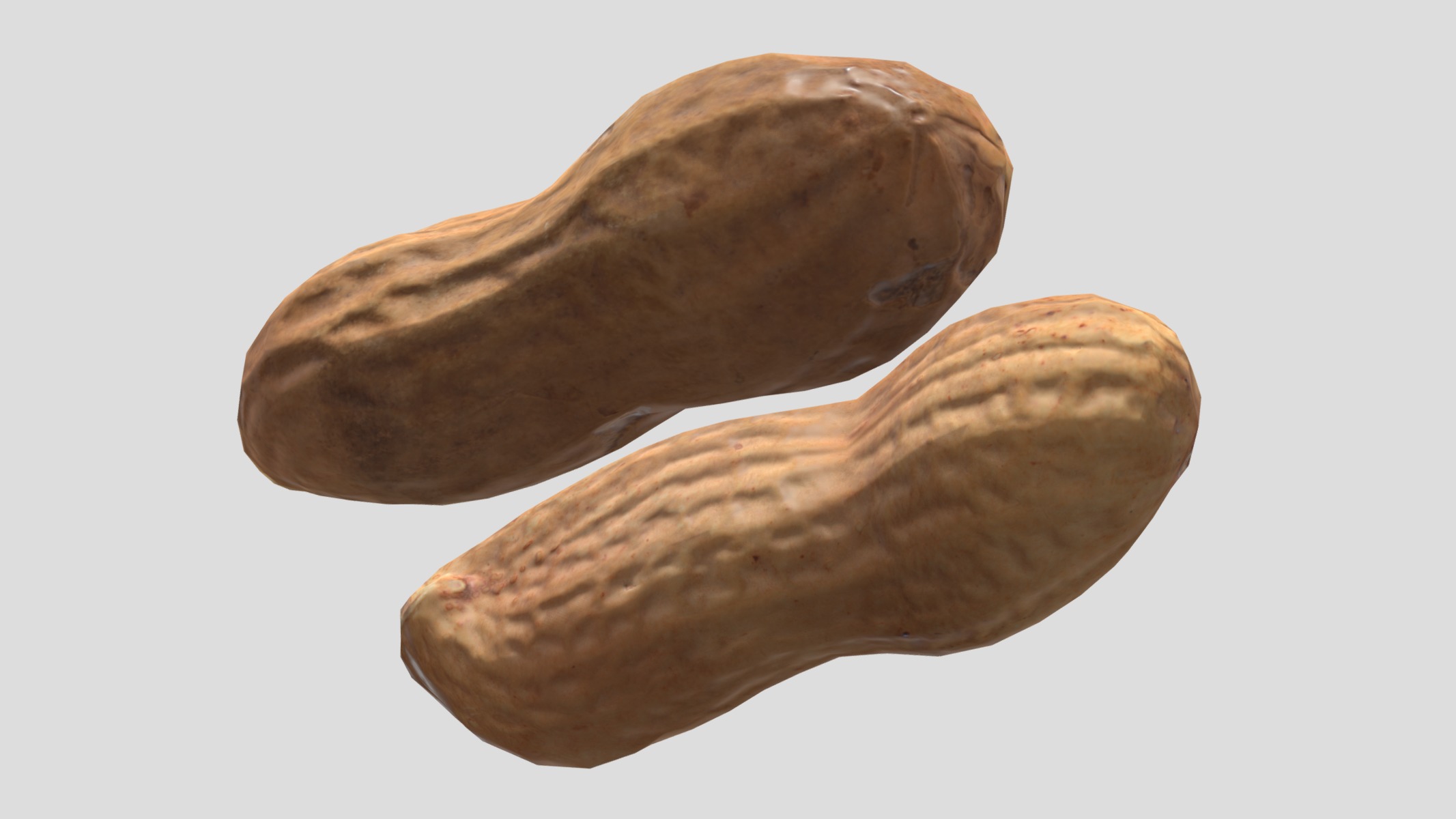 Peanut Low Poly Low-poly 3D model_10