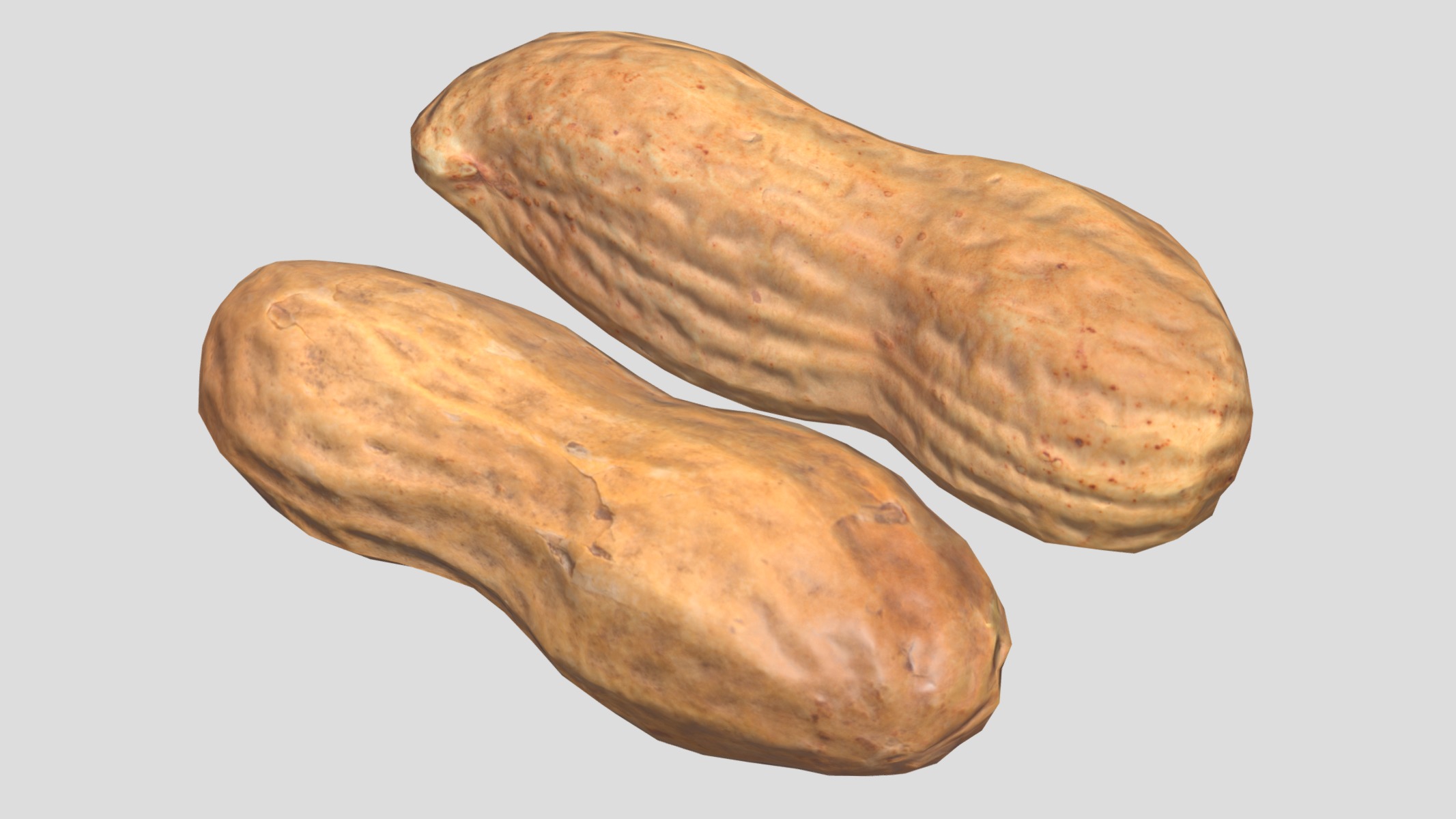 Peanut Low Poly Low-poly 3D model_8