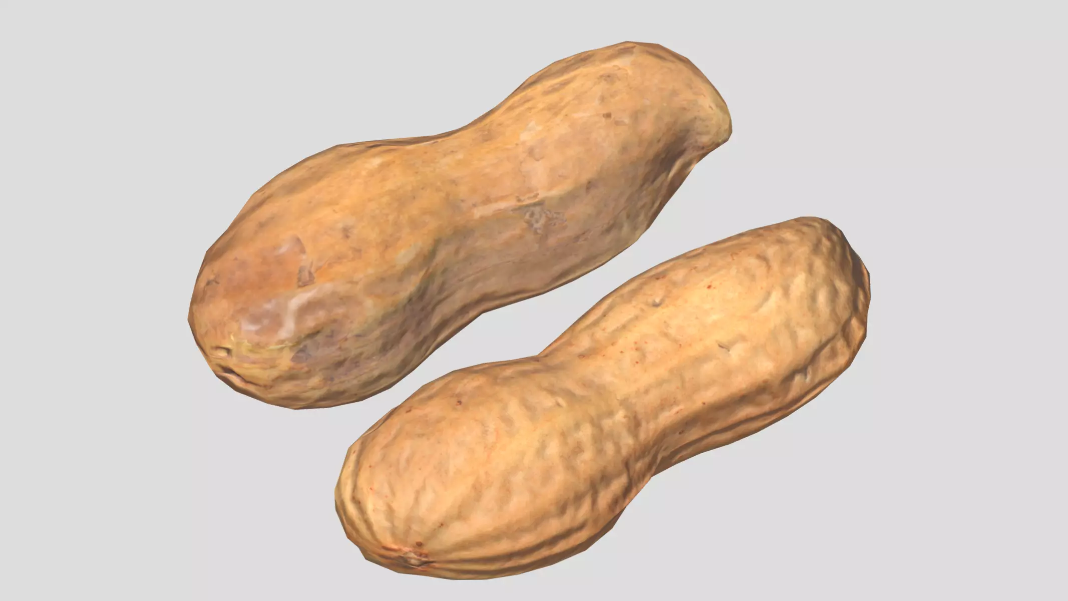 Peanut Low Poly Low-poly 3D model_0