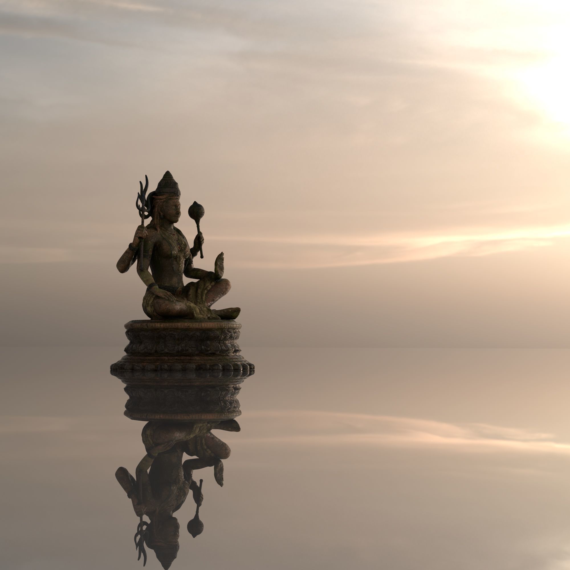 Indian God Deity 3D Model  Low-poly 3D model_5