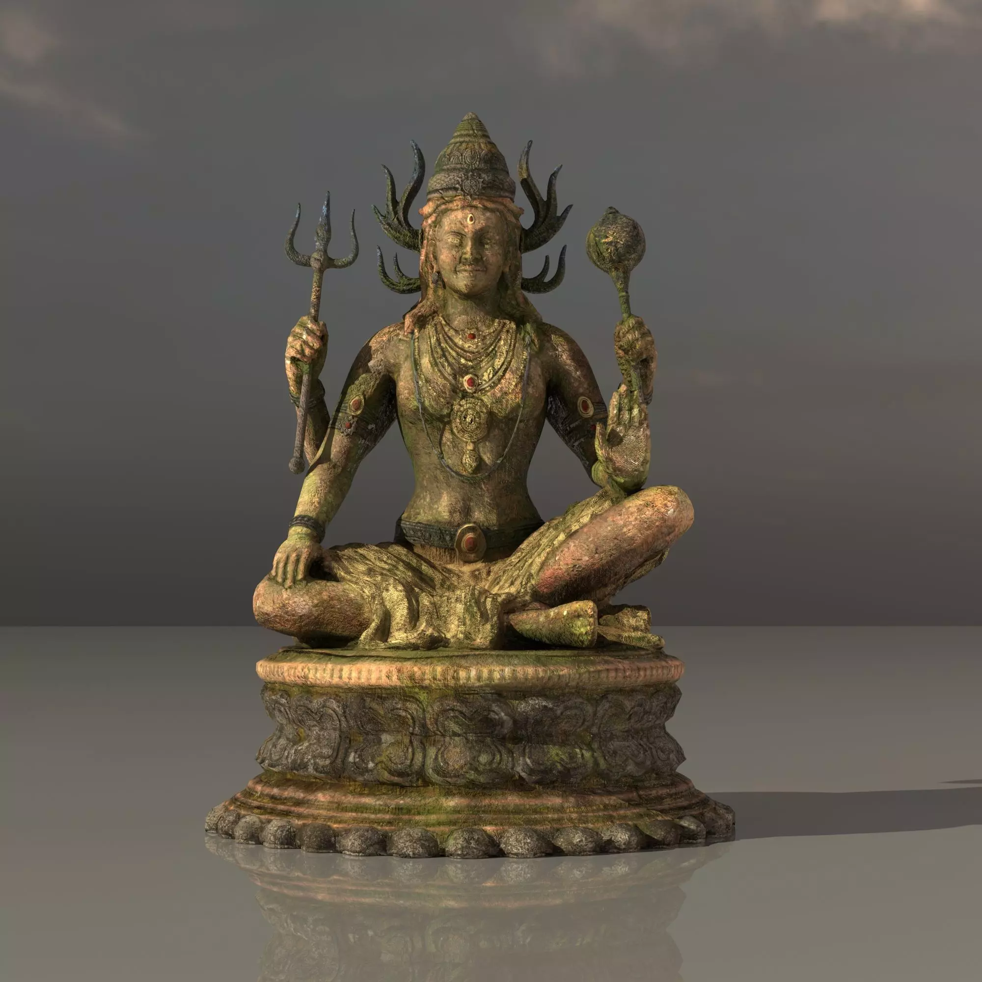 Indian God Deity 3D Model  Low-poly 3D model_0