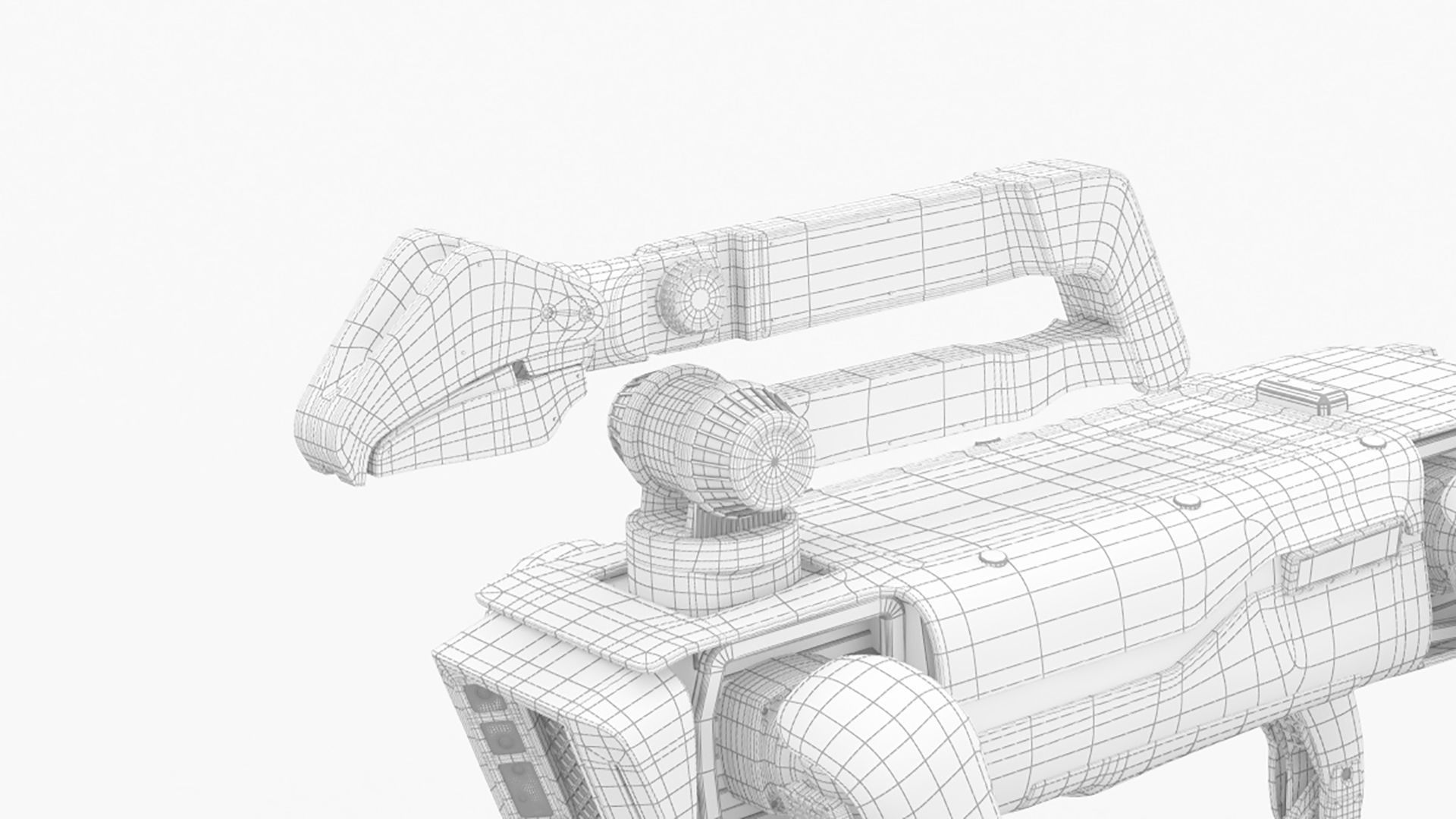 Modern Robot Dog with Arm in army color 3D model_14