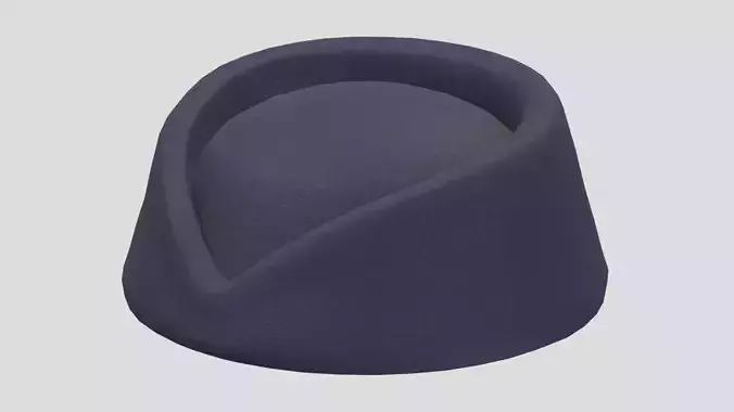 Pillbox Hat Low Poly Low-poly 3D model