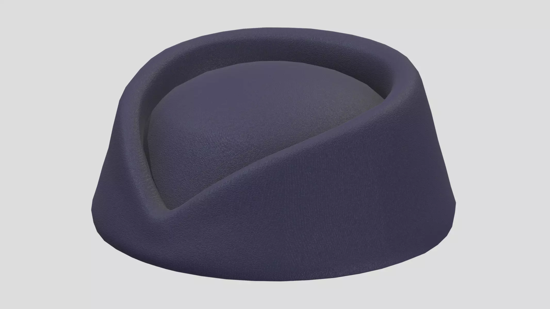 Pillbox Hat Low Poly Low-poly 3D model_0