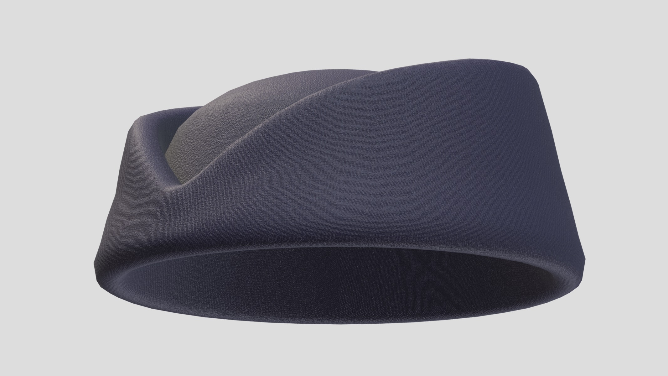 Pillbox Hat Low Poly Low-poly 3D model_10