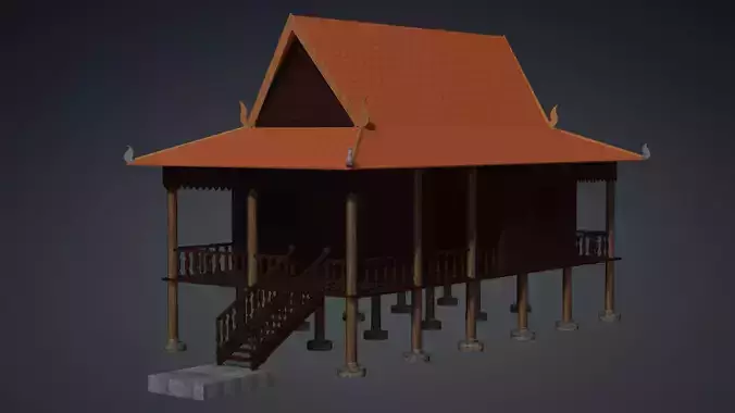 Khmer House 3D 3D model