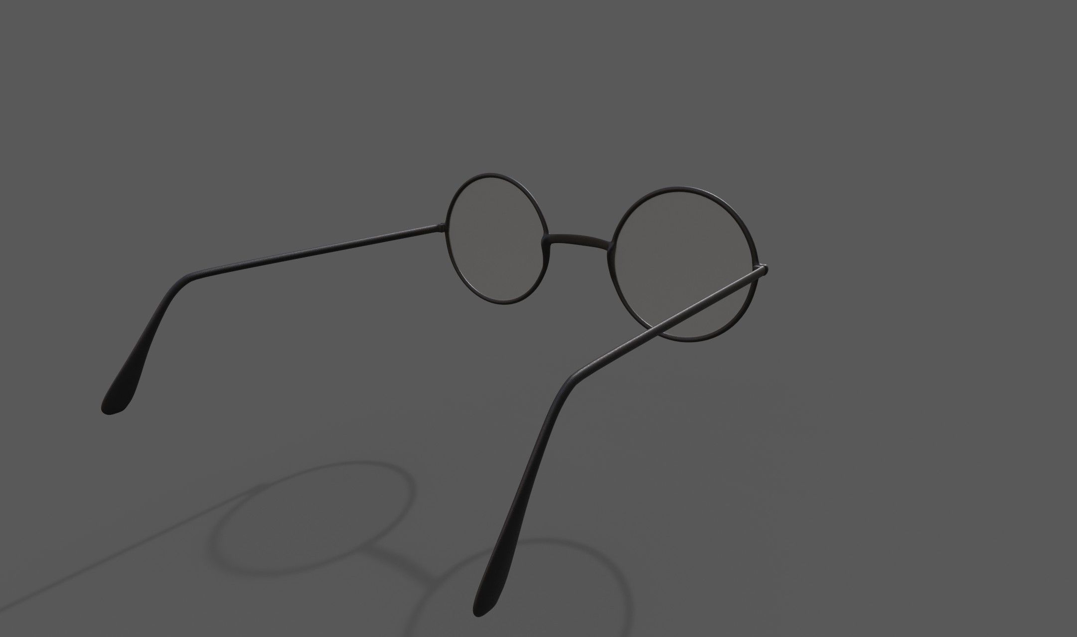 Round Glasses Free 3D model_1