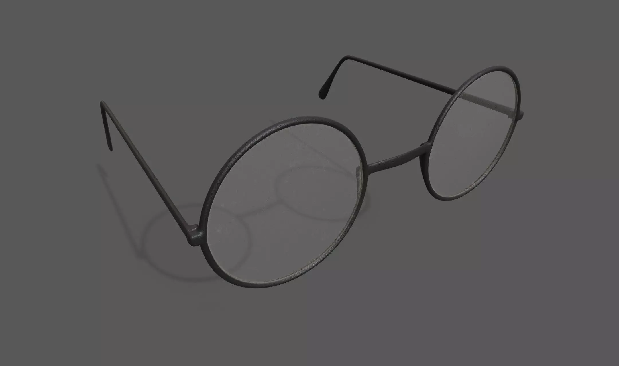 Round Glasses Free 3D model_0