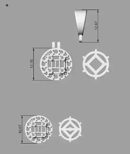 Bagates Earring and Pendant