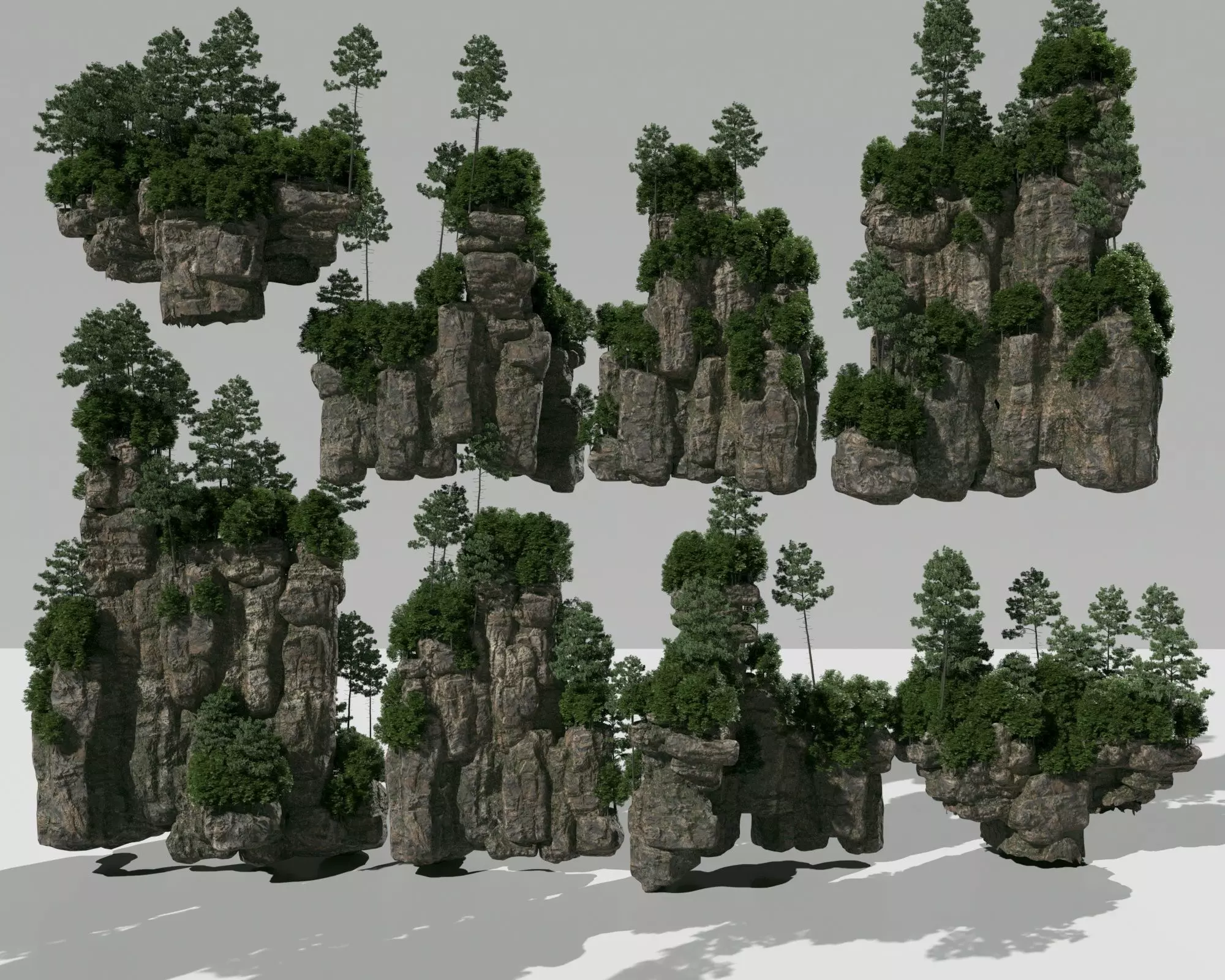 4 Tianzi Mountain Assets-2 3D model_0