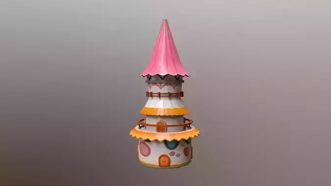 Stylized house blender 3d model