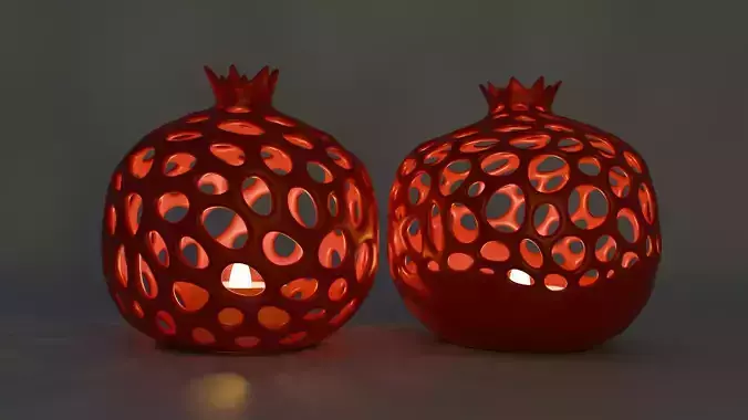 pomegranate tealight covers