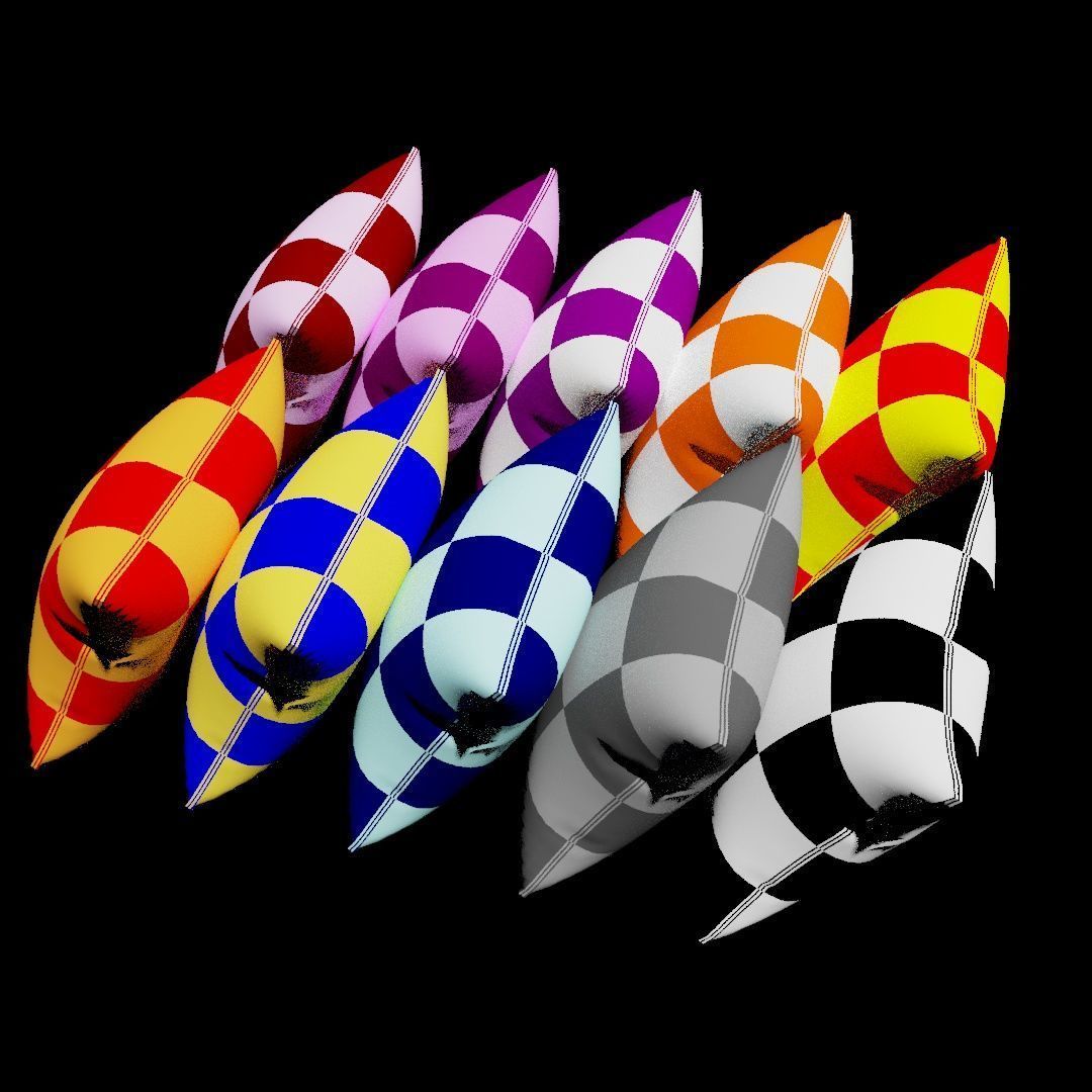 Pillows multi-colors 3D model_15