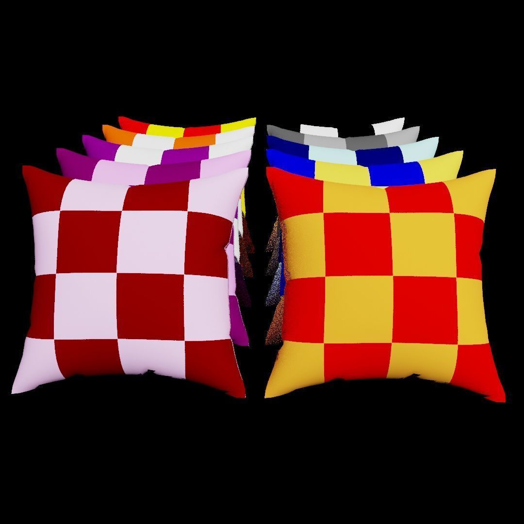 Pillows multi-colors 3D model_14